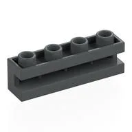 Brick Special 1 x 4 with Groove / Dark Bluish Gray