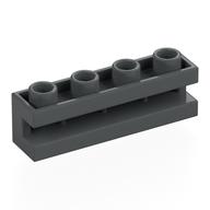 Lego Brick Special 1 x 4 with Groove / Dark Bluish Gray
