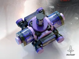 Spinning Top #44 Purple Energy Tube Reactor