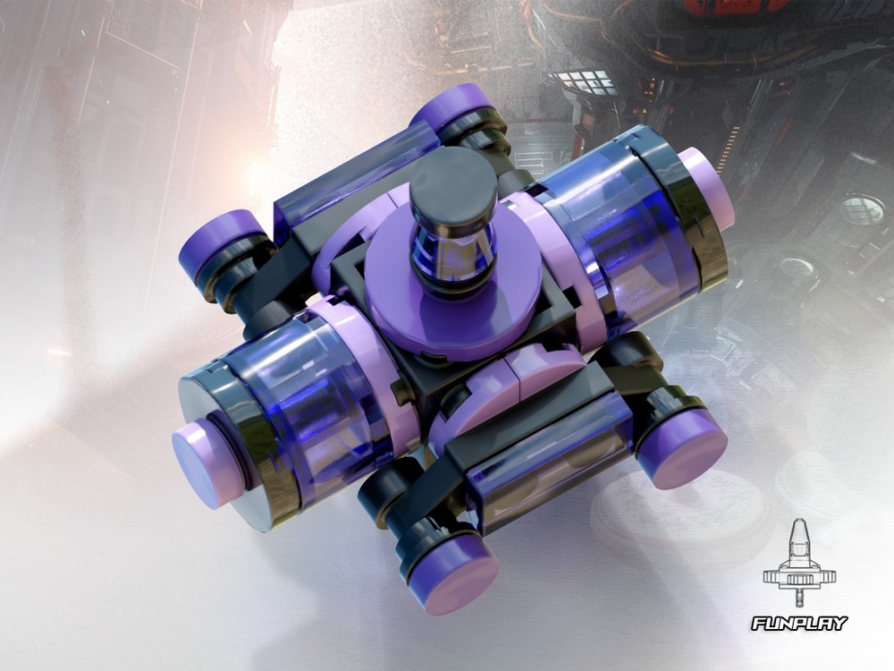 Lego Spinning Top #44 Purple Energy Tube Reactor