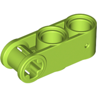 Lego Technic Axle and Pin Connector Perpendicular 3L with 2 Pin Holes / Lime