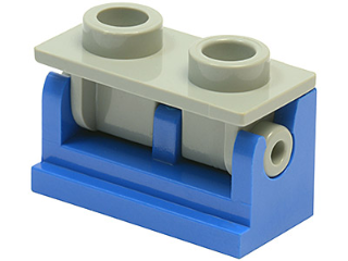 Lego Hinge Brick 1 x 2 with Light Gray Top Plate (3937 / 3938)