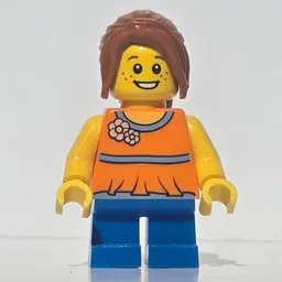 Kid - Orange Torso, Blue Legs, Dark Orange Hair