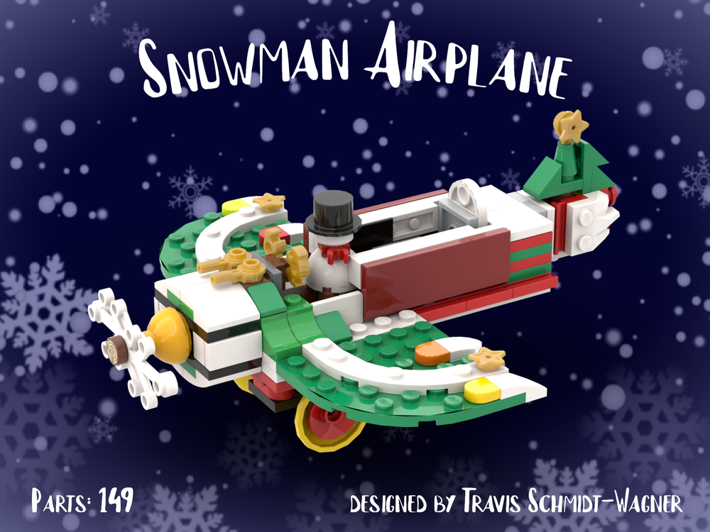Lego Snowman Airplane 40702 Alt Build