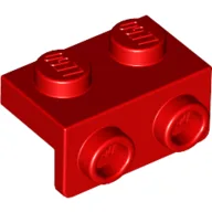 Bracket 1 x 2 - 1 x 2 / Red