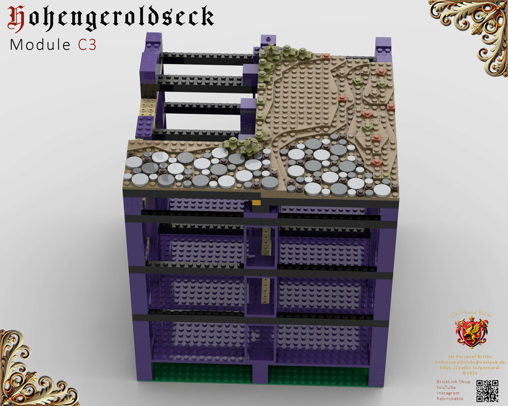 Lego C3 Castle Hohengeroldseck - Substructure & castle courtyard (Castle Part 1)