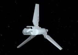 Mini-Scale Imperial Sentinel-Class Shuttle with Display Stand