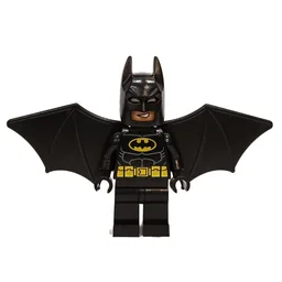 Batman, Black Suit, Black Cowl, Wings, Black Headband