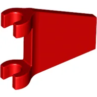 Flag 2 x 2 Trapezoid with Flared Area between Clips / Red