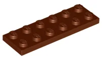 Plate 2 x 6 / Reddish Brown