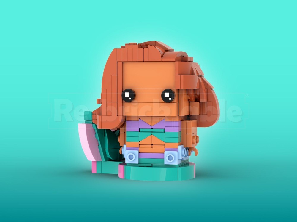 Lego Ariel Brickheadz LEGO MOC - The Little Mermaid