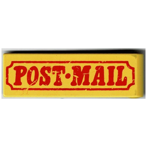 Lego Duplo Door 1 x 4 x 1 with Red 'POST-MAIL' Print