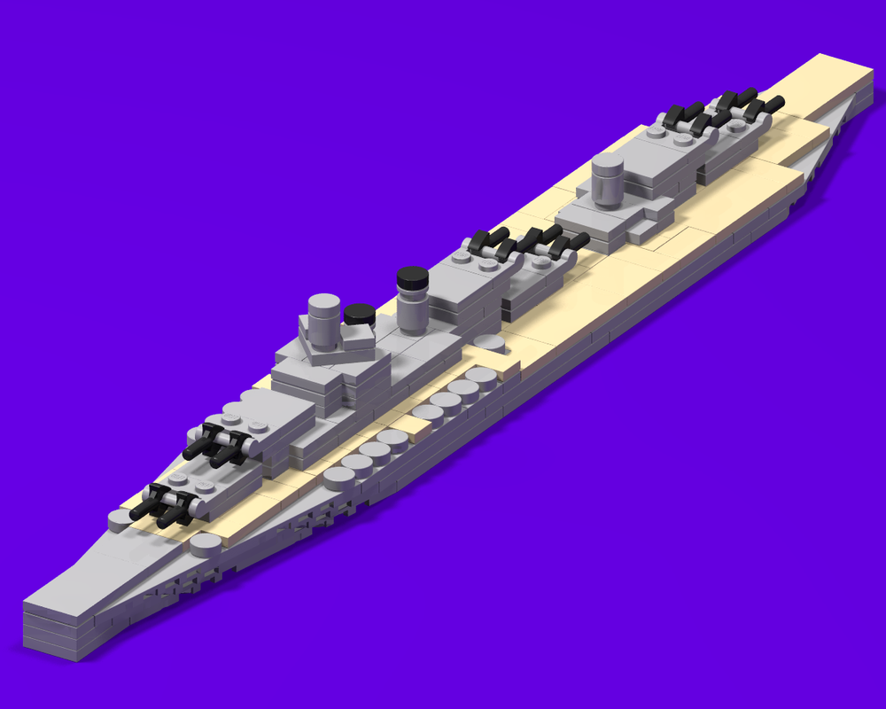 Lego 1:560 scale Ise class dreadnought(as built)