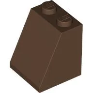 Brick Sloped 65° 2 x 2 x 2 with Bottom Tube / Brown