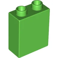 Duplo Brick 1 x 2 x 2 with Bottom Tube / Bright Green