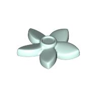 Lego Plant, Flower with 5 Pointed Petals and Pin / Light Aqua
