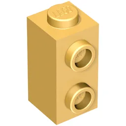 Brick Special 1 x 1 x 1 2/3 with Studs on 1 Side / Pearl Gold