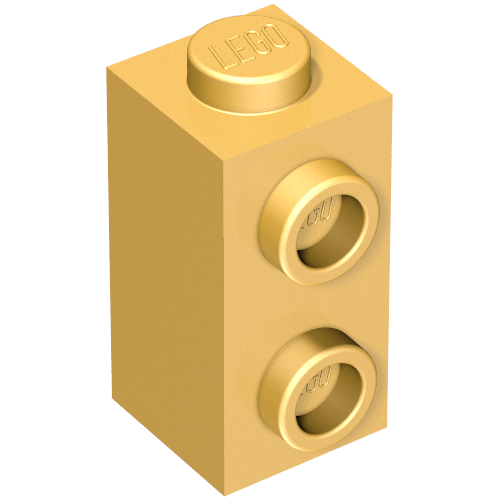 Lego Brick Special 1 x 1 x 1 2/3 with Studs on 1 Side / Pearl Gold