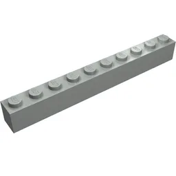 Brick 1 x 10 / Light Gray