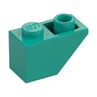 Brick Sloped Inverted 45° 2 x 1 / Dark Turquoise