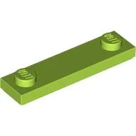 Plate Special 1 x 4 with 2 Studs with Groove [New Underside] / Lime