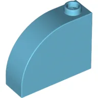 Brick Curved 1 x 3 x 2 / Medium Azure