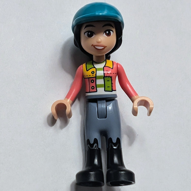 Lego Liann - Lime and Coral Shirt, Sand Blue Pants with Black Boots