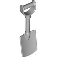 Lego Duplo Shovel / Spade with 'D' Handle / Light Bluish Gray