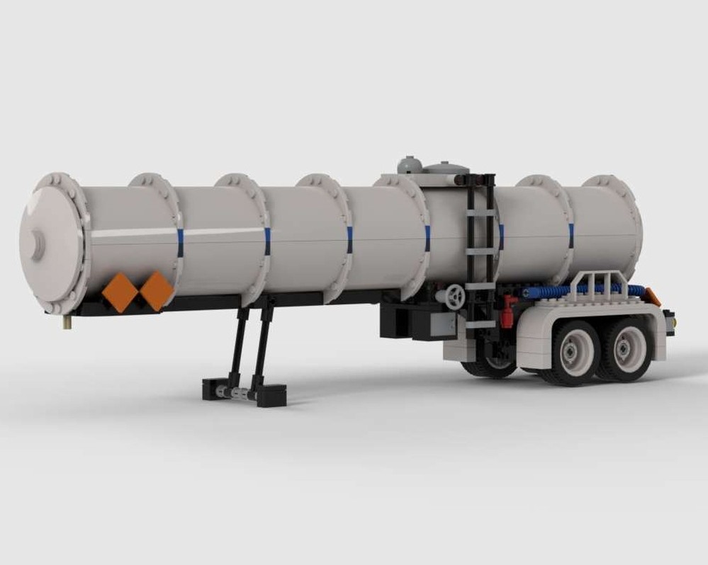 Lego Tanker Trailer for Truck with V12 Engine in Bluetones