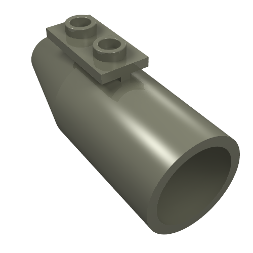 Lego Engine Smooth Large, Cone Back [1 x 2 Thin Top Plate] / Dark Gray