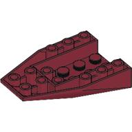Lego Brick Wedged, Sloped Inverted 6 x 4 with 2 Stud Connections / Dark Red