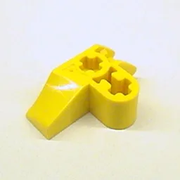 Technic Axle Connector 2 x 3 Perpendicular with Catch / Yellow