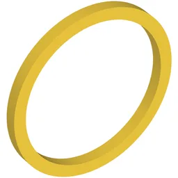 Rubber Band 15mm [Square Cross Section] / Yellow