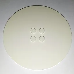 Plate Special Round 8 x 8 with 2 x 2 Center Studs without Groove / White