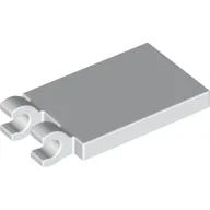 Tile Special 2 x 3 with 2 Clips without Tab between Clips / White