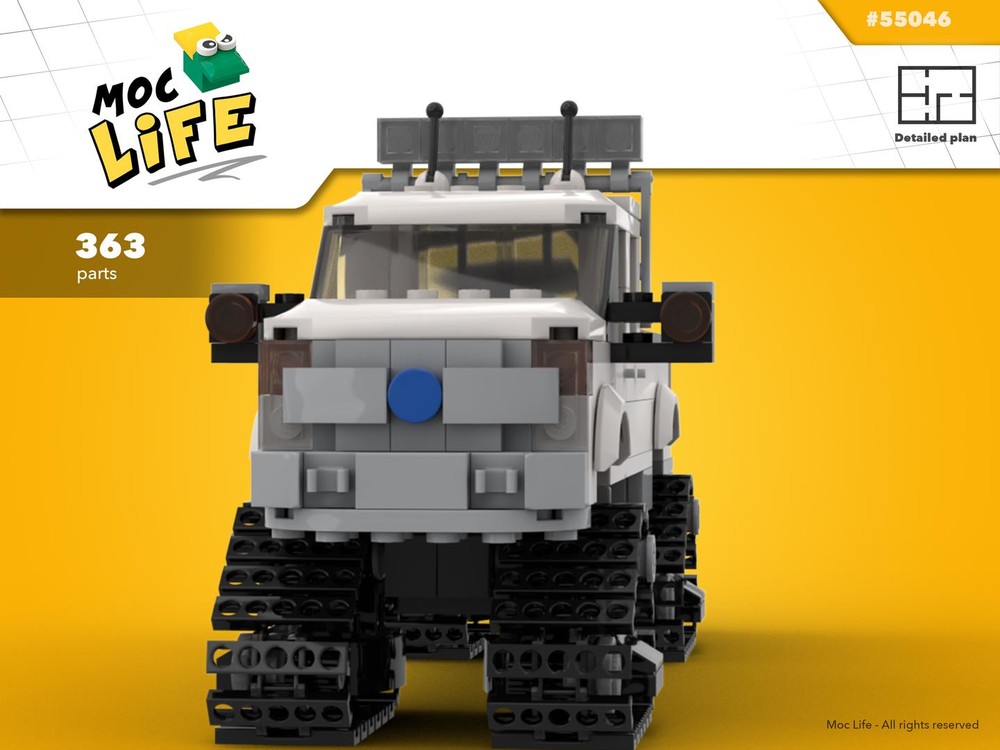 Lego Ford F-150 quad cab long bed wheels tracks
