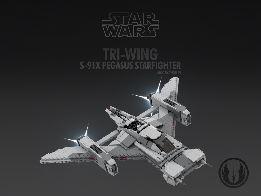 Lego Tri-Wing S-91x Pegasus Starfighter - Grey