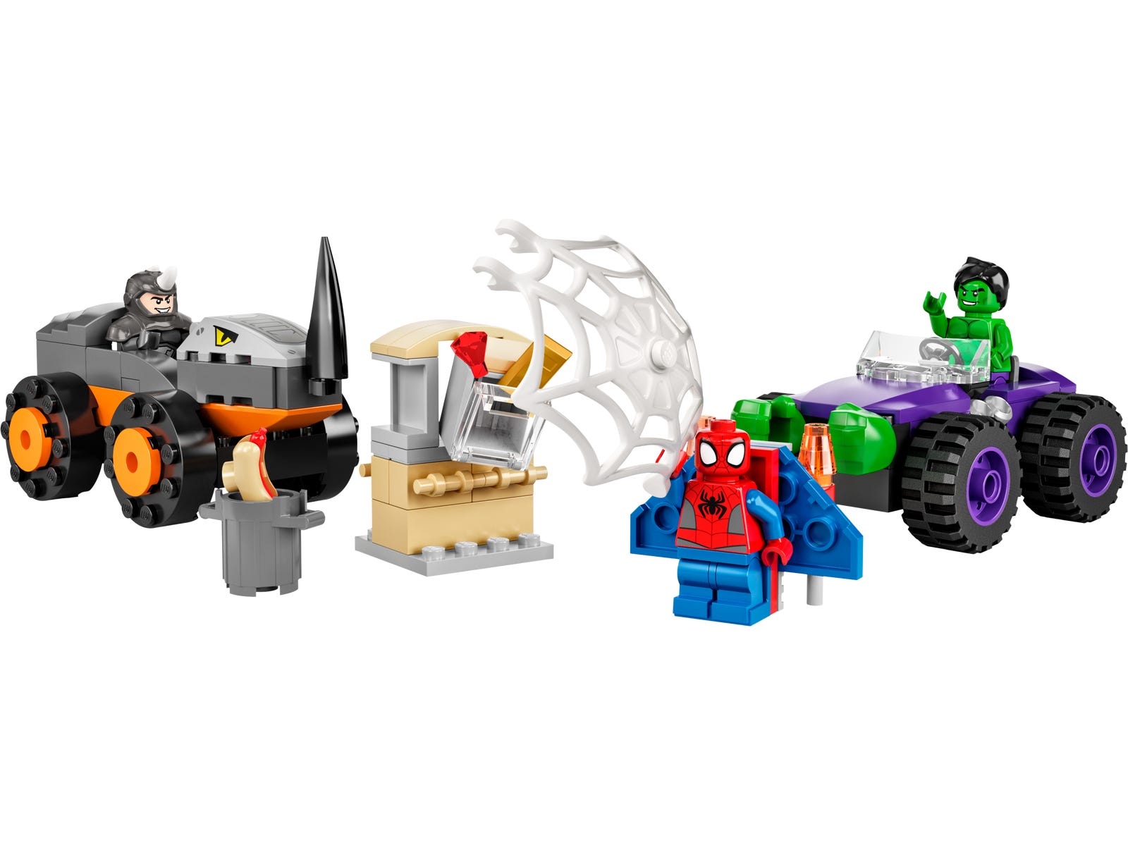 Lego Hulk vs. Rhino Truck Showdown