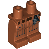 Lego Hips and Dark Orange Legs with Dark Brown Belt, Key Chain / Dark Orange