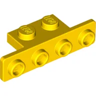 Bracket 1 x 2 - 1 x 4 [Rounded Corners] / Yellow