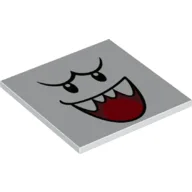 Tile 6 x 6 with King Boo Face Print / White