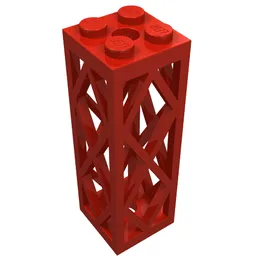 Support 2 x 2 x 5 Lattice Pillar, Complete Assembly