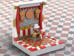 Lion Knights (Kingdoms) Display with tile floor