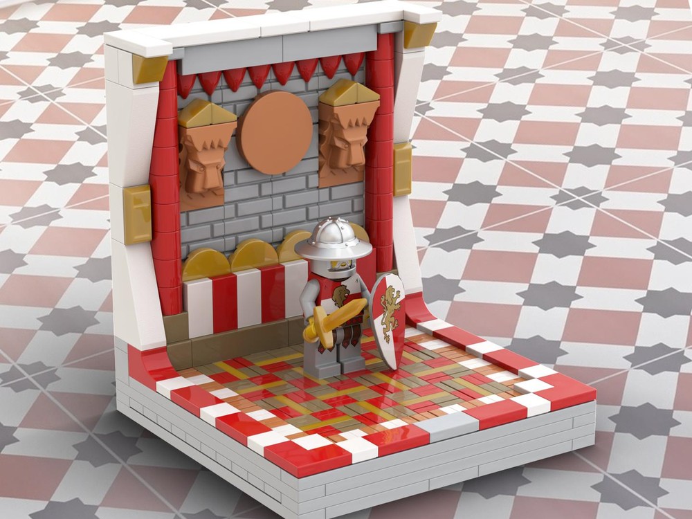 Lego Lion Knights (Kingdoms) Display with tile floor