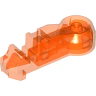Large Figure Head Connector Block Eye/Brain Stalk (Piraka) - Light-Up / Trans-Neon Orange