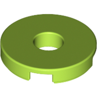 Lego Tile Special Round 2 x 2 with Hole / Lime