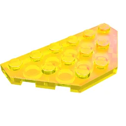 Wedge Plate 3 x 6 Cut Corners / Trans-Yellow