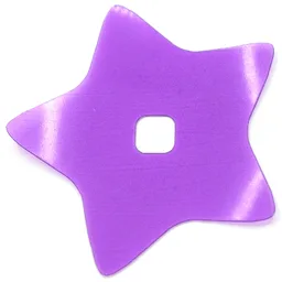 Clikits Icon Accent, Star 6 3/8 x 6 3/8 / Trans-Medium Purple