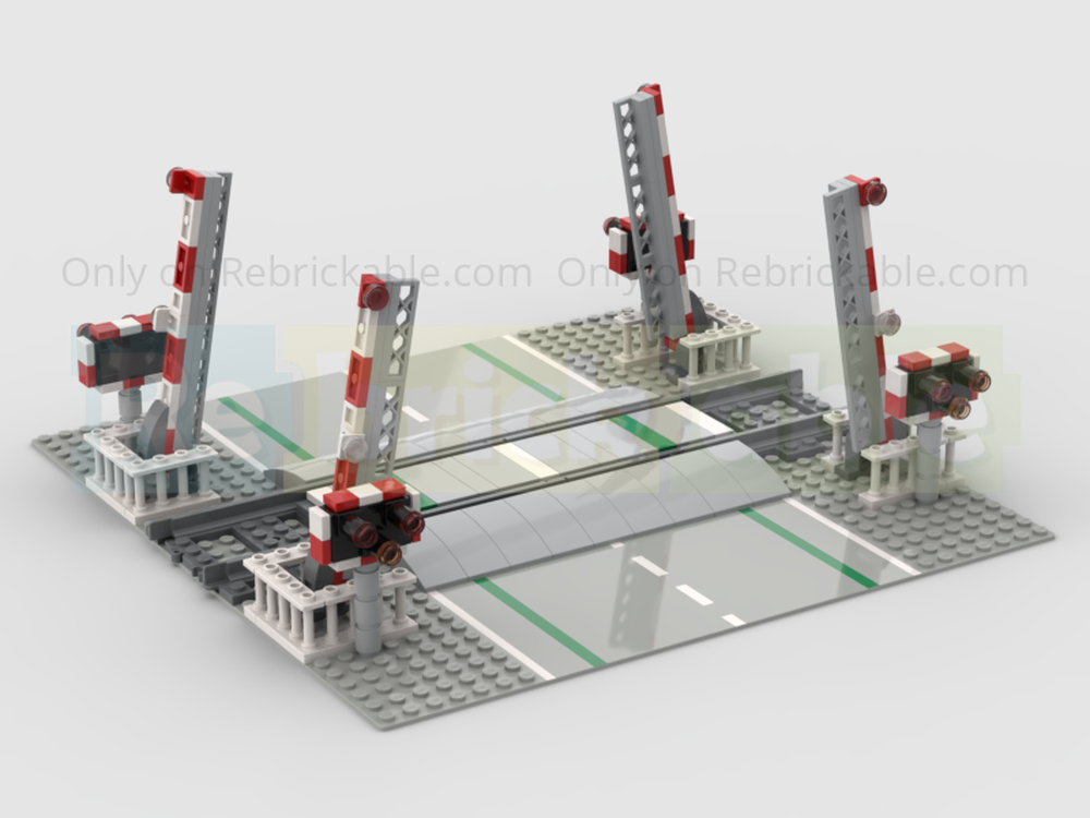 Lego UK Single Track Full Barrier Level Crossing