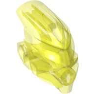 Lego Large Figure Head Connector Block (Av-Matoran) / Trans-Neon Green